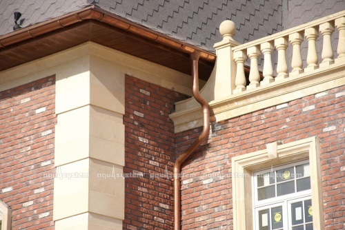 Труба водосточная AQUASYSTEM Медь D 90 мм, L 1 м