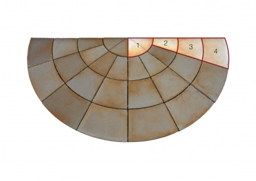 White Hills Радиальная тротуарная плитка R3900-14